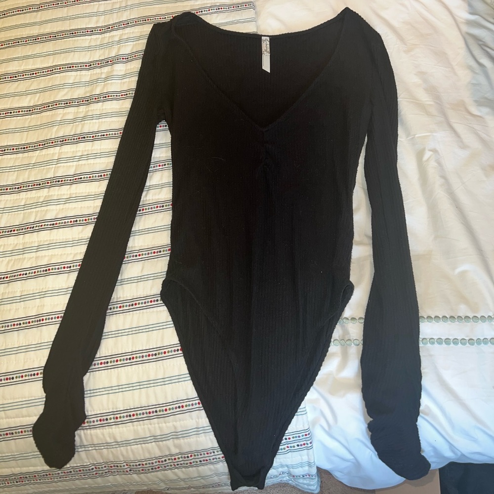 Black Free People Bodysuit